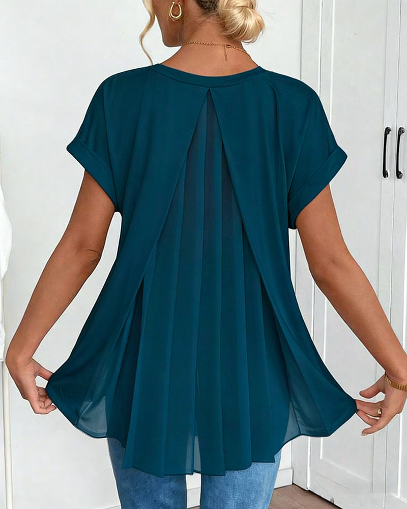 Top Femme | Détail Plissé au Dos & Chic d'Été Élégant