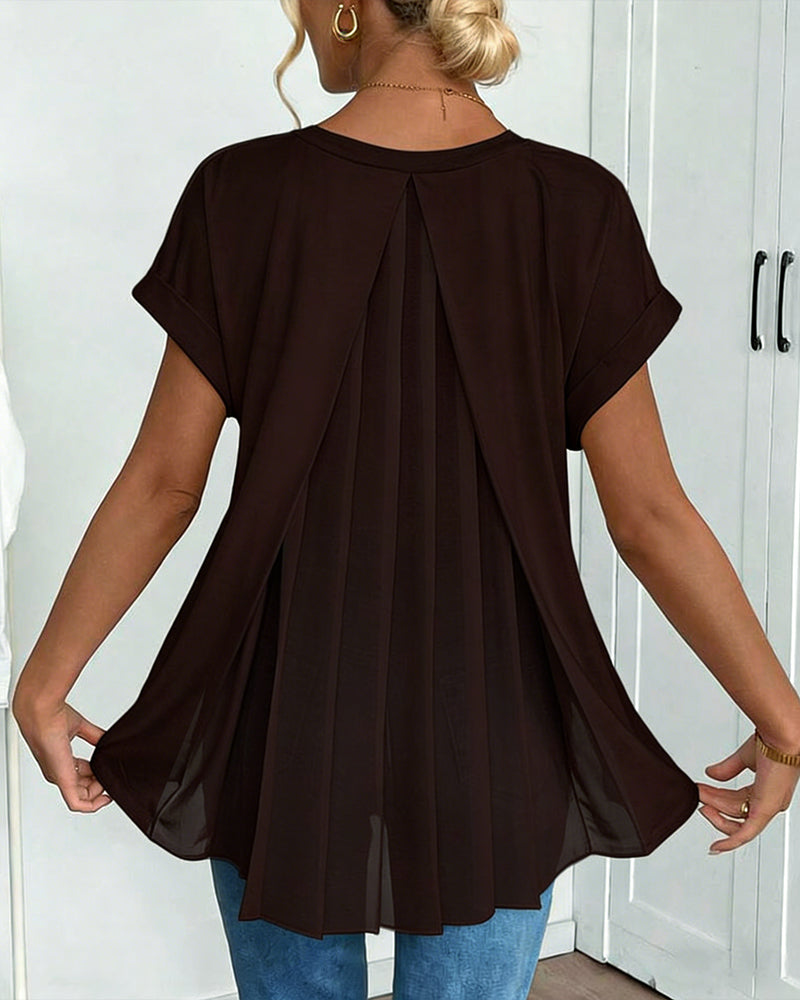 Top Femme | Détail Plissé au Dos & Chic d'Été Élégant