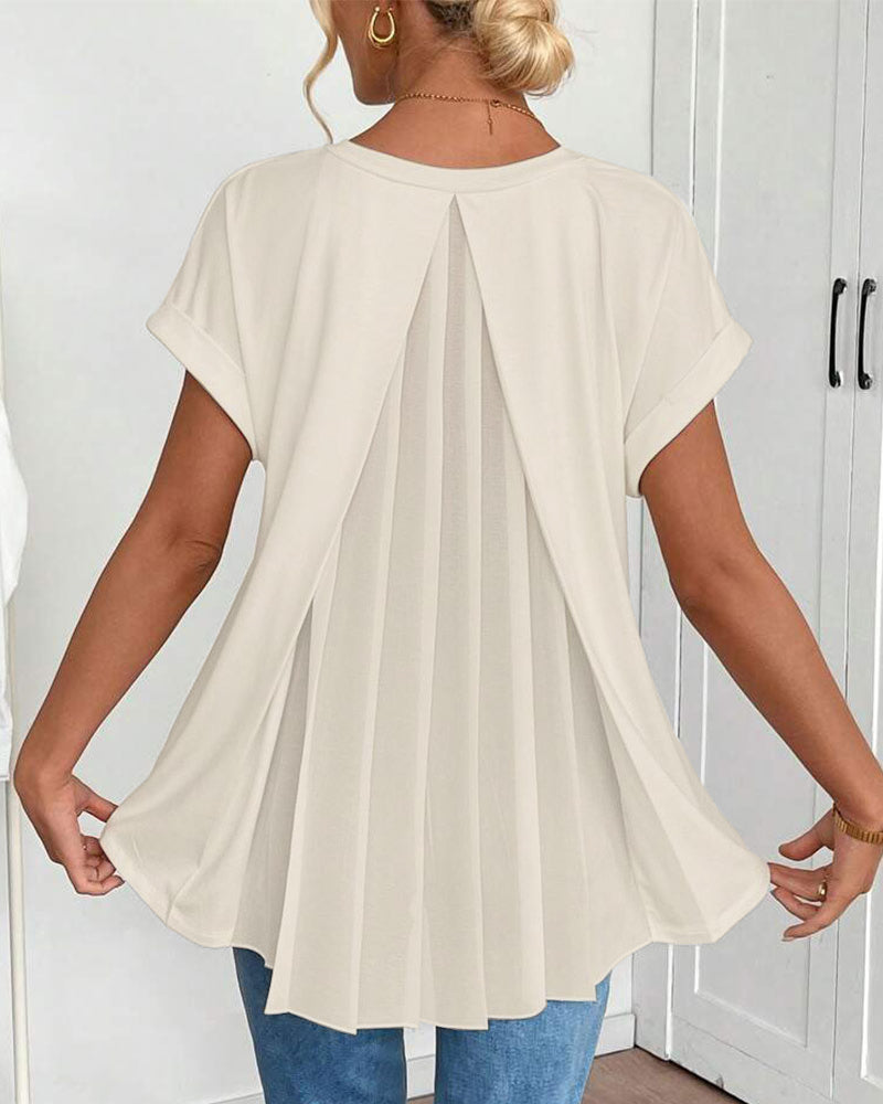 Top Femme | Détail Plissé au Dos & Chic d'Été Élégant