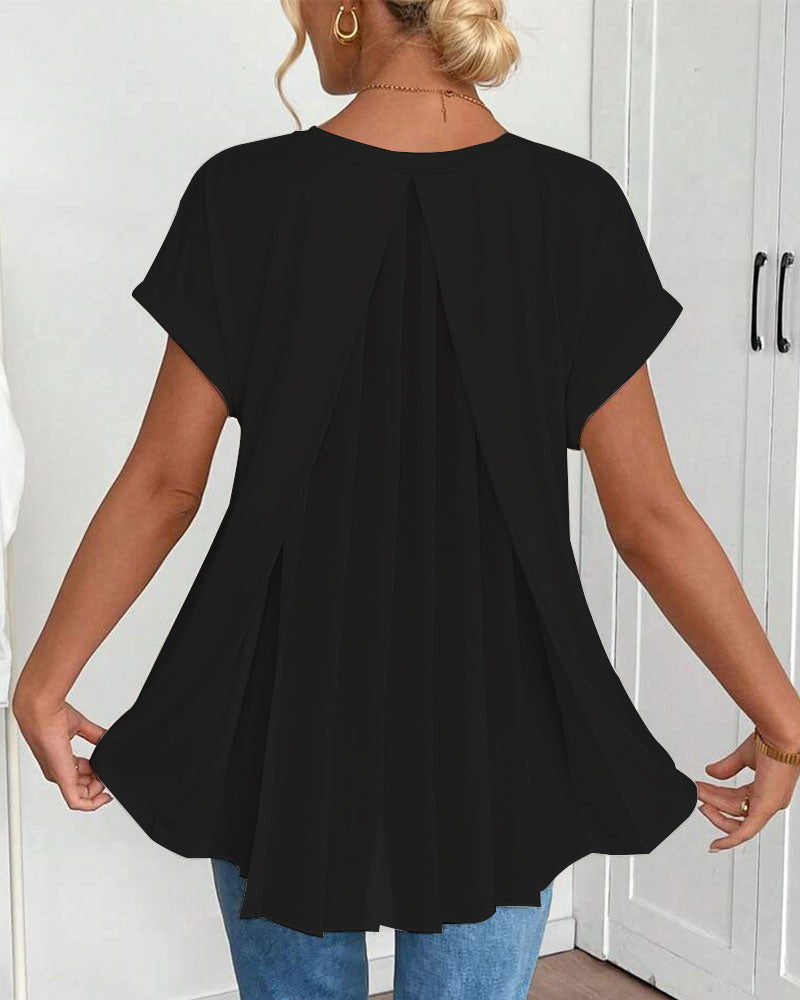 Top Femme | Détail Plissé au Dos & Chic d'Été Élégant