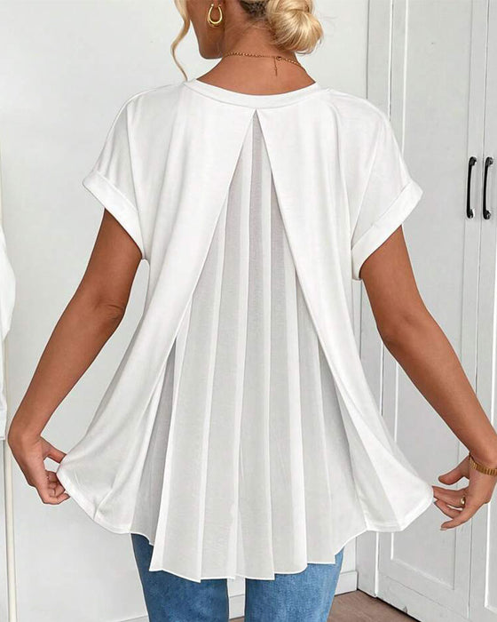 Top Femme | Détail Plissé au Dos & Chic d'Été Élégant