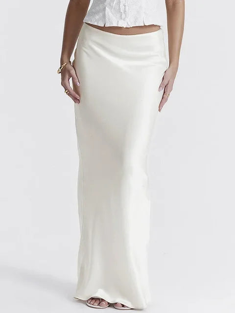 Jupe maxi élégante en satin
