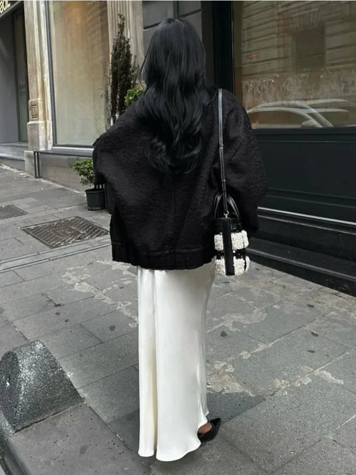 Jupe maxi élégante en satin