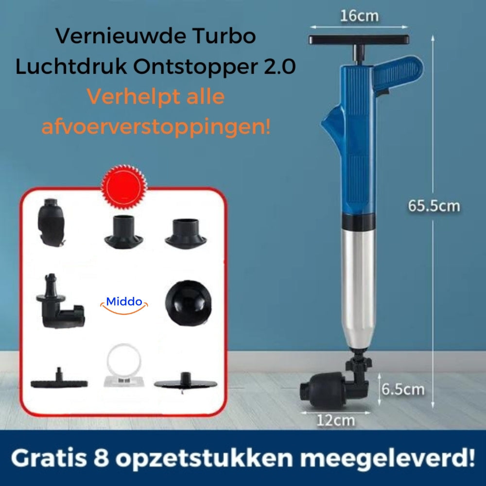 AquaLux Turbo Déboucheur à Air 2.0™ | Solution efficace pour tous vos bouchons d'évacuation !