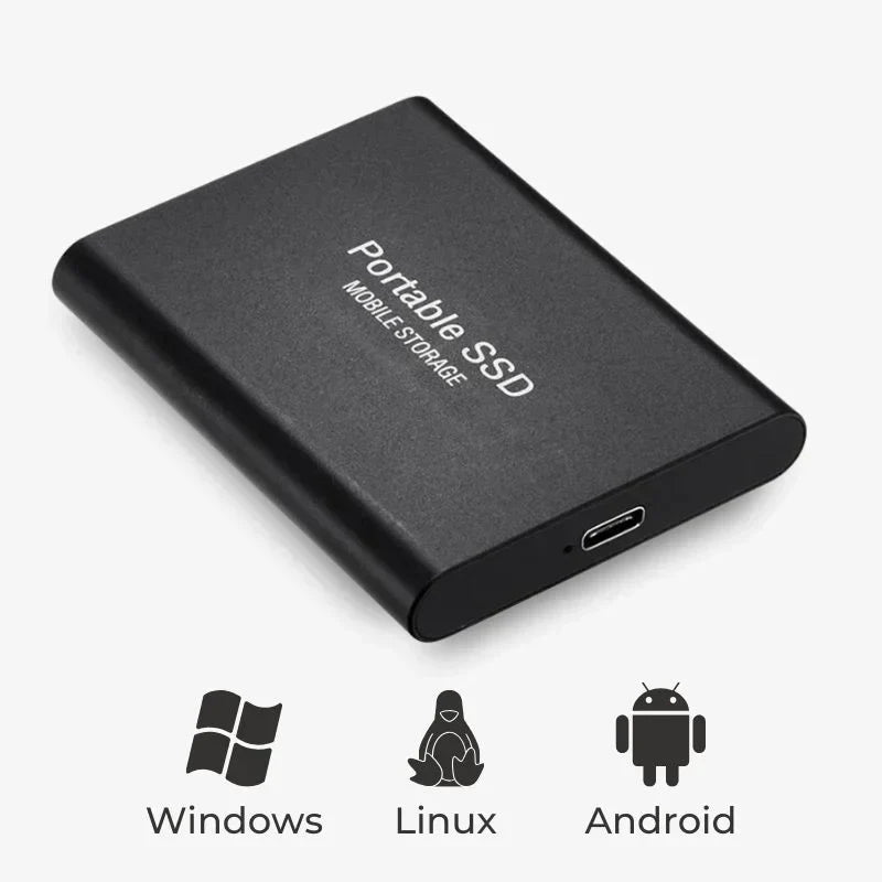 Disque SSD Externe Portable 2 To – Disque Dur Externe SSD Ultra Rapide avec USB 3.1 pour un Stockage de Données Sécurisé