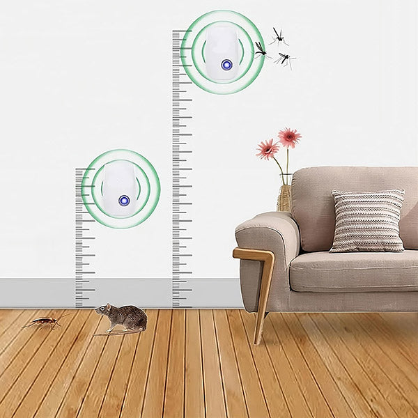 Détruit-insectes Ultrasonique Sans Produits Chimiques Sûr 100 m² de Portée