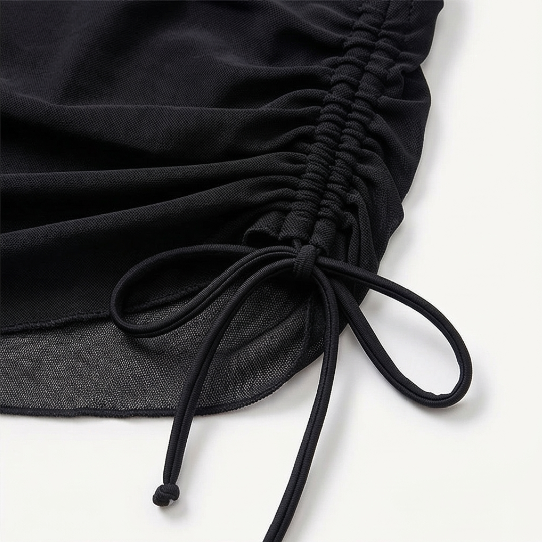 Marella – Ensemble de bikini en maille taille haute avec jupe froncée