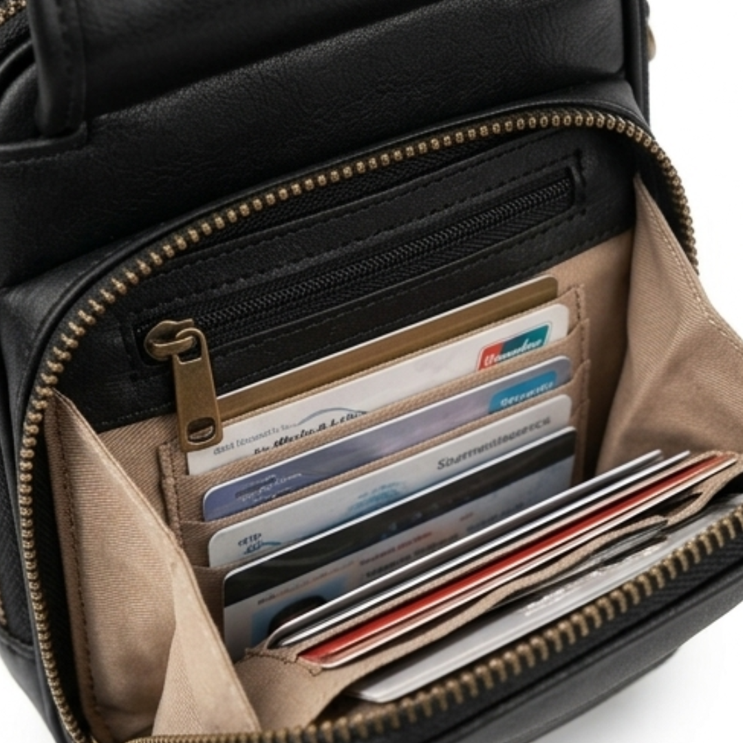 Carryn – Sac bandoulière organisé avec emplacements pour cartes