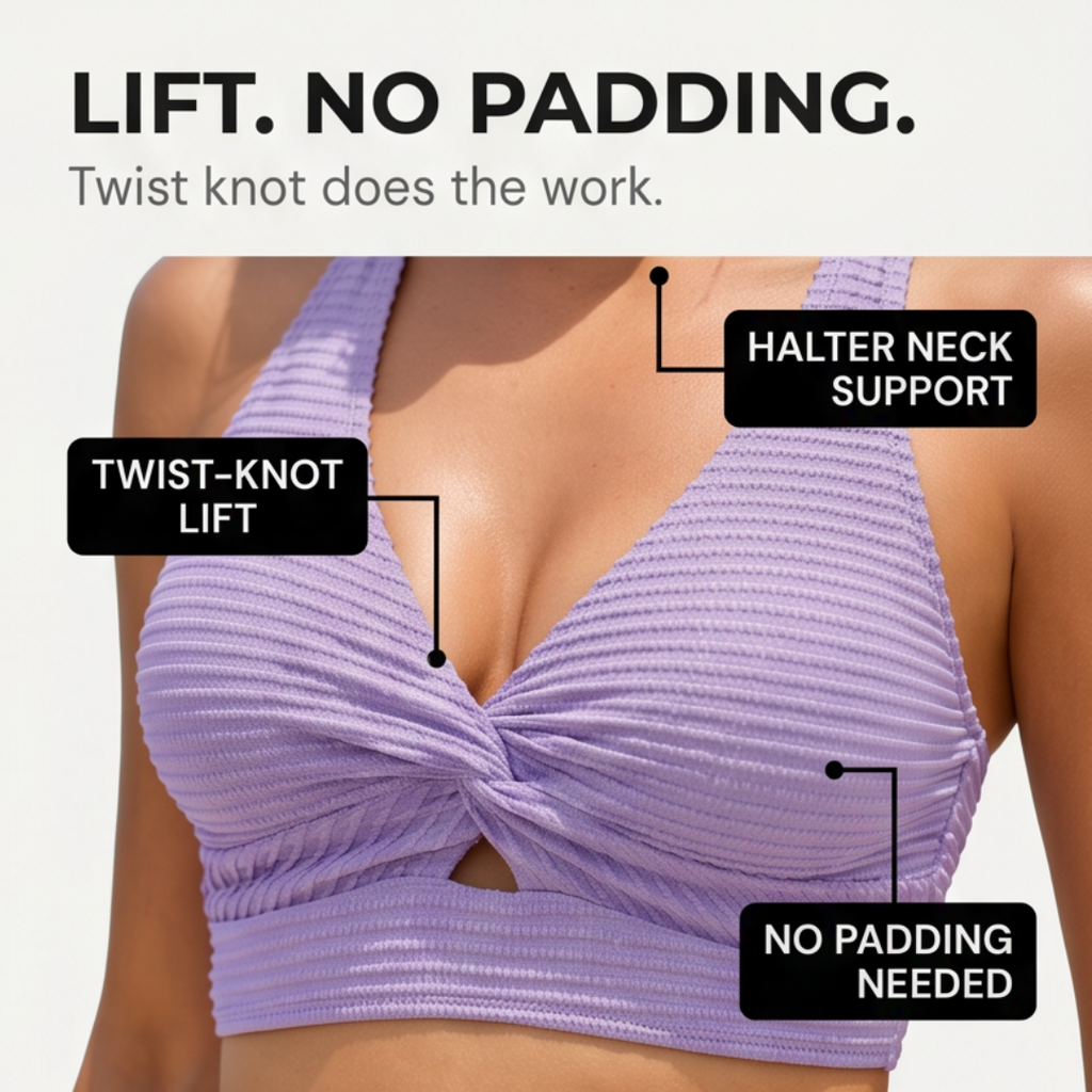 Mara – Bikini sculptant côtelé pour femmes avec couverture