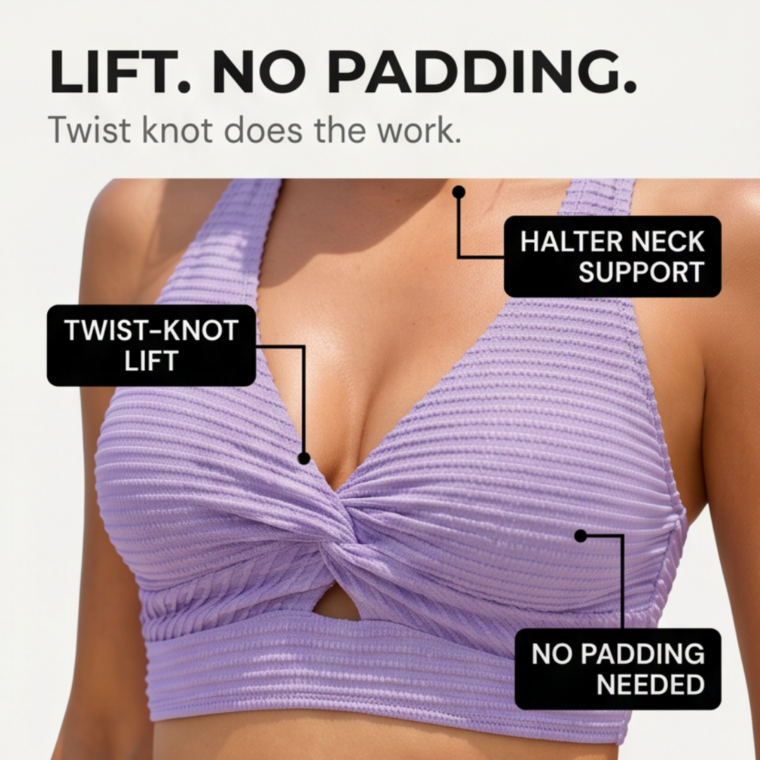 Mara – Bikini sculptant côtelé pour femmes avec couverture