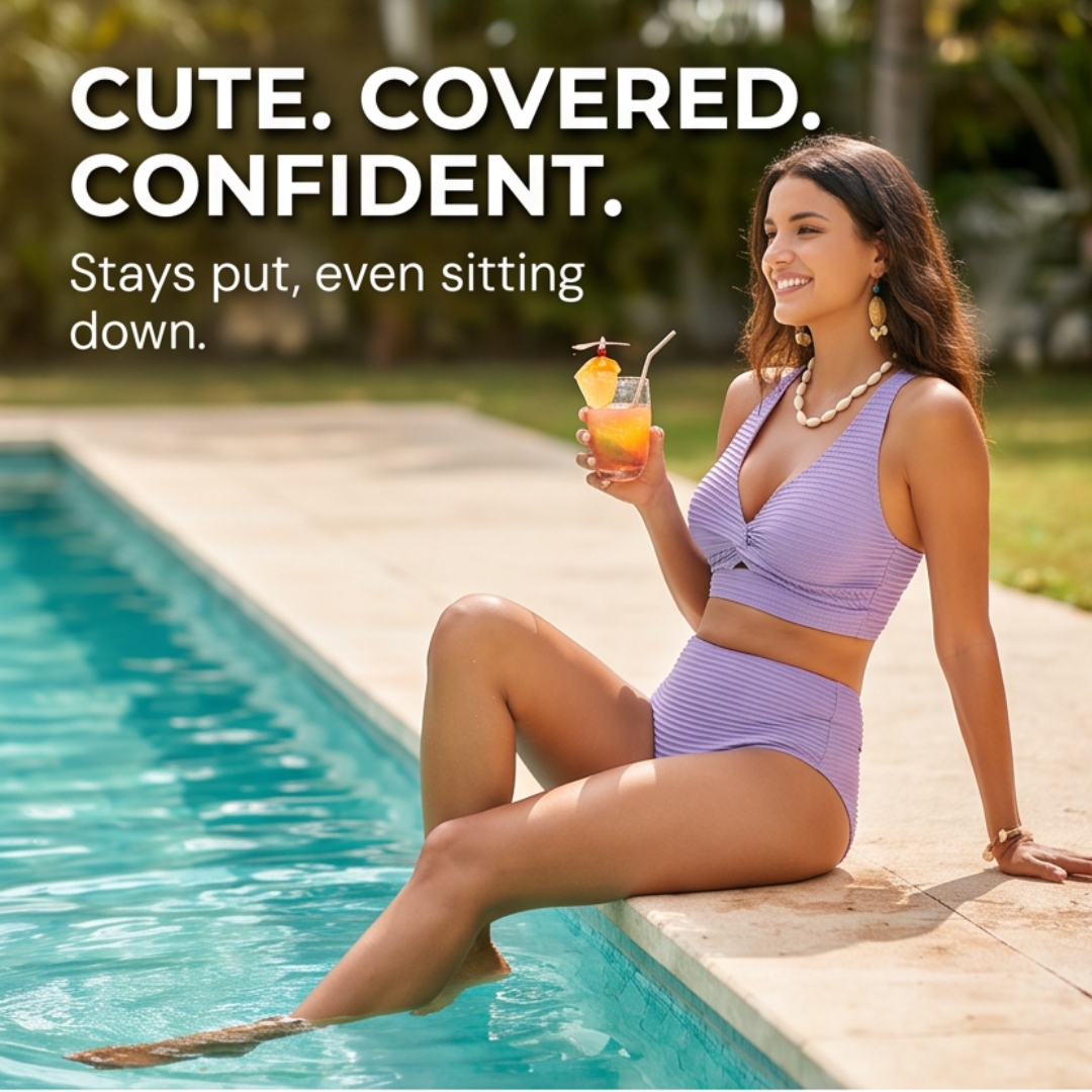 Mara – Bikini sculptant côtelé pour femmes avec couverture