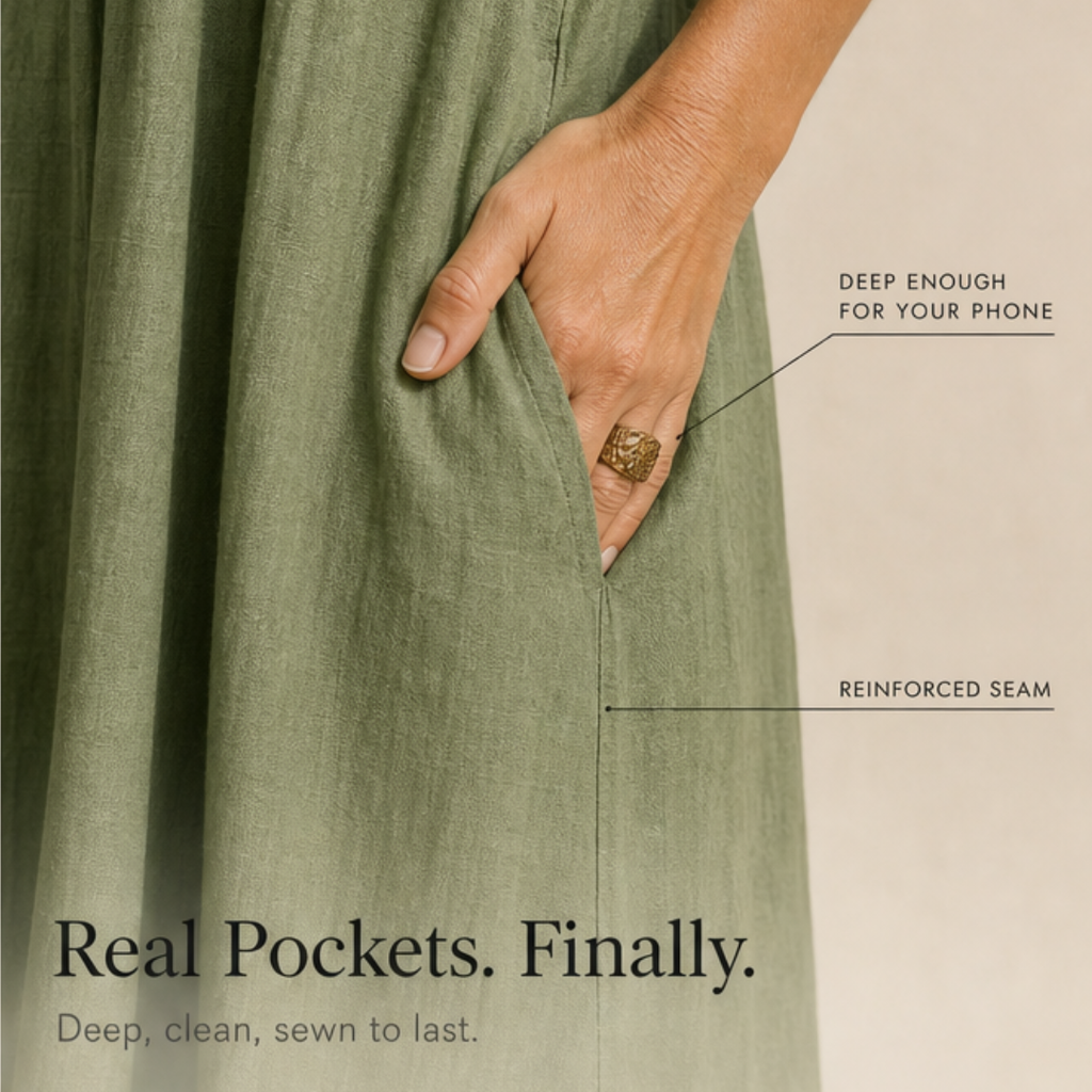 Veluna – Robe Midi Femme à Volants avec Poches