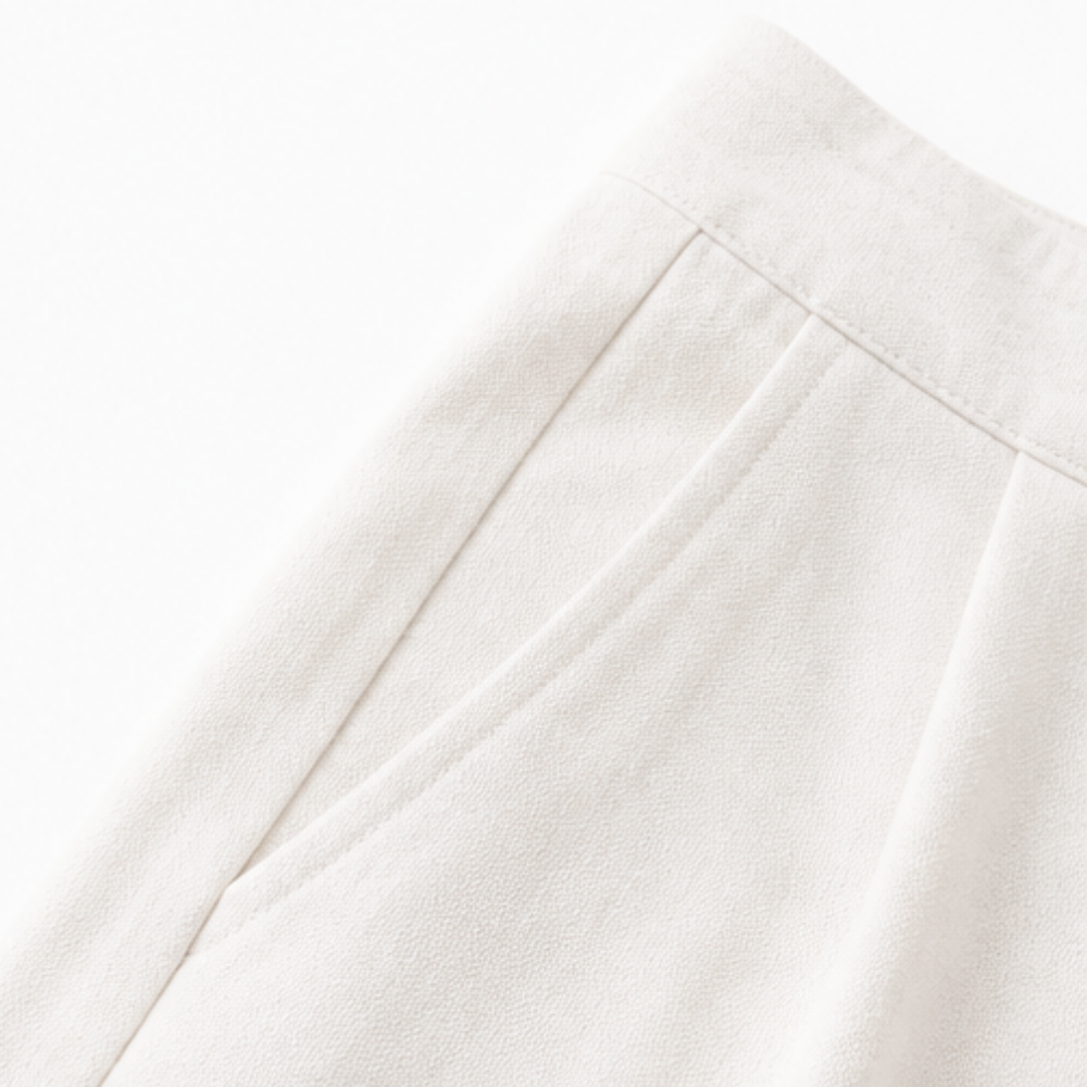 Lunavia – Pantalon drapé large à taille haute pour femmes