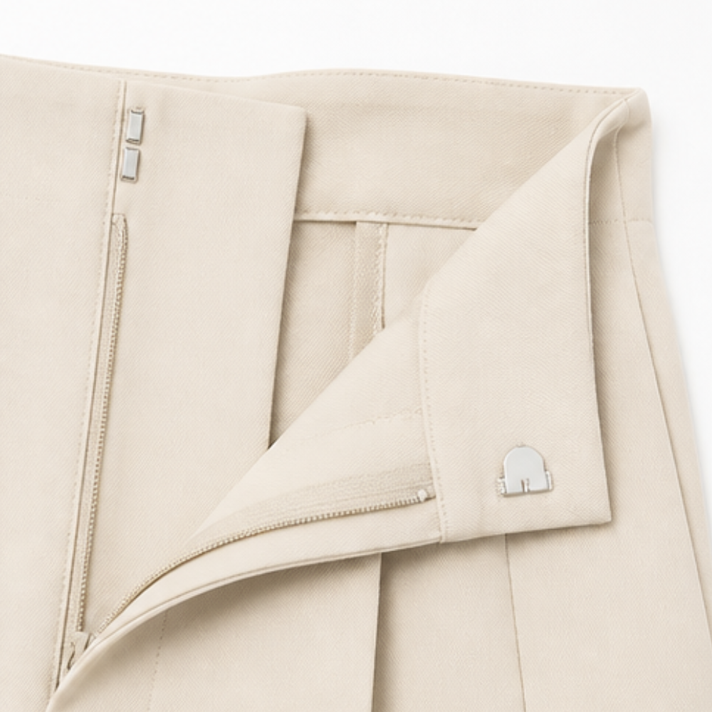 Velora – Pantalon plissé ajusté pour femmes