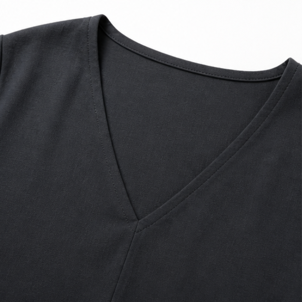 Lark & Palm – Ensemble top à col en V pour femmes et pantalon large à imprimé feuilles