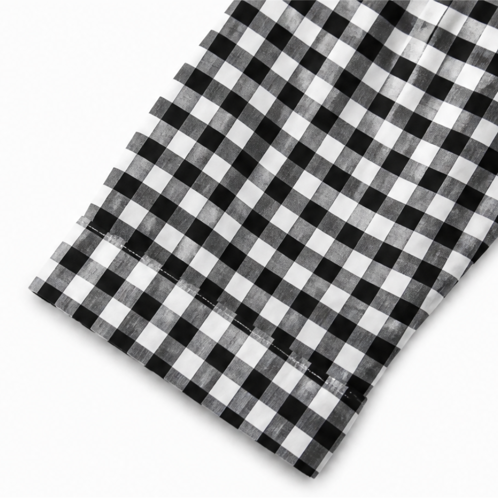 Harlowe – Robe chemise maxi à boutons vichy avec fentes sur les côtés