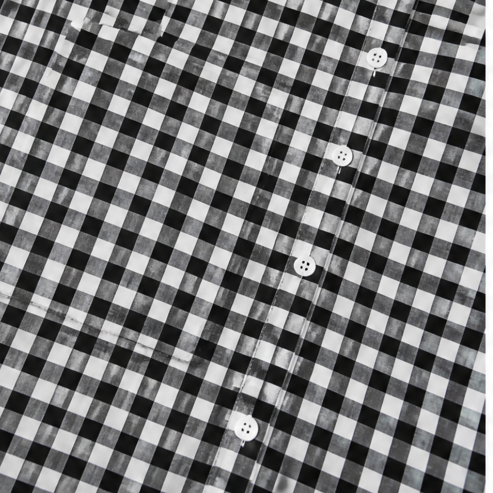 Harlowe – Robe chemise maxi à boutons vichy avec fentes sur les côtés