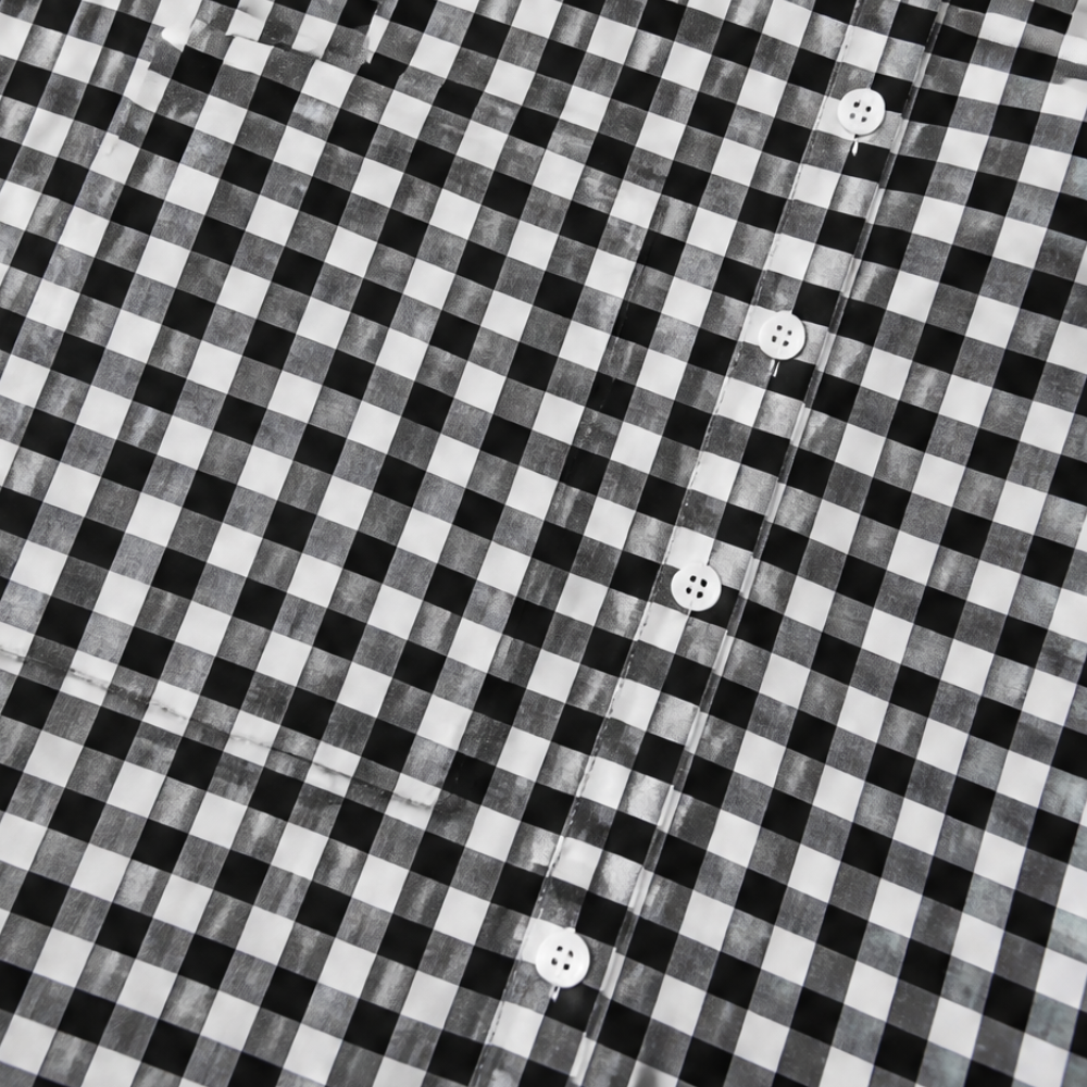 Harlowe – Robe chemise maxi à boutons vichy avec fentes sur les côtés