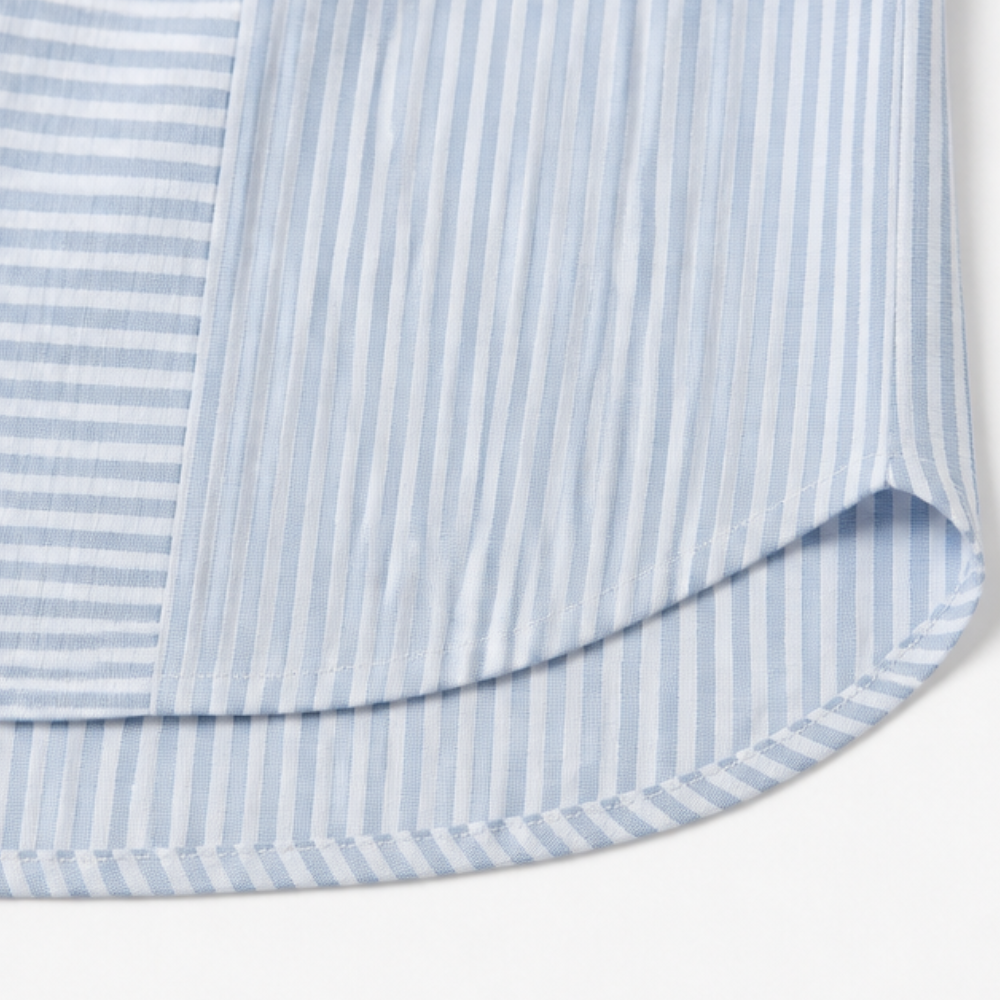 Lunavia – Haut Henley Rayé avec Panneau Amincissant