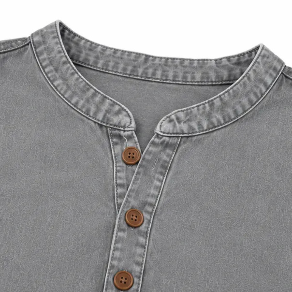 Avelyn – Tunique Henley avec Boutons Latéraux pour Femmes