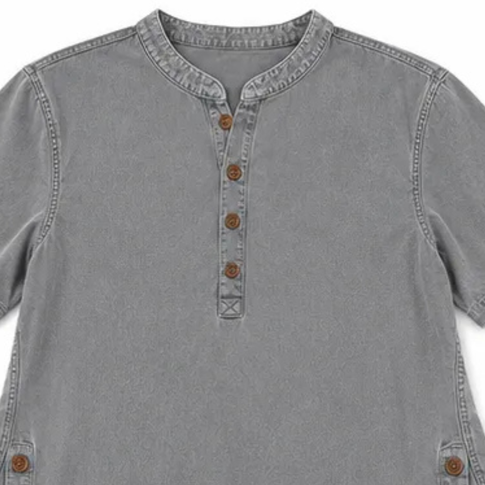 Avelyn – Tunique Henley avec Boutons Latéraux pour Femmes