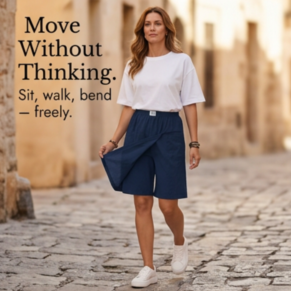 Soléva – Jupe-Short Femme à Devant Enveloppant avec Short Caché