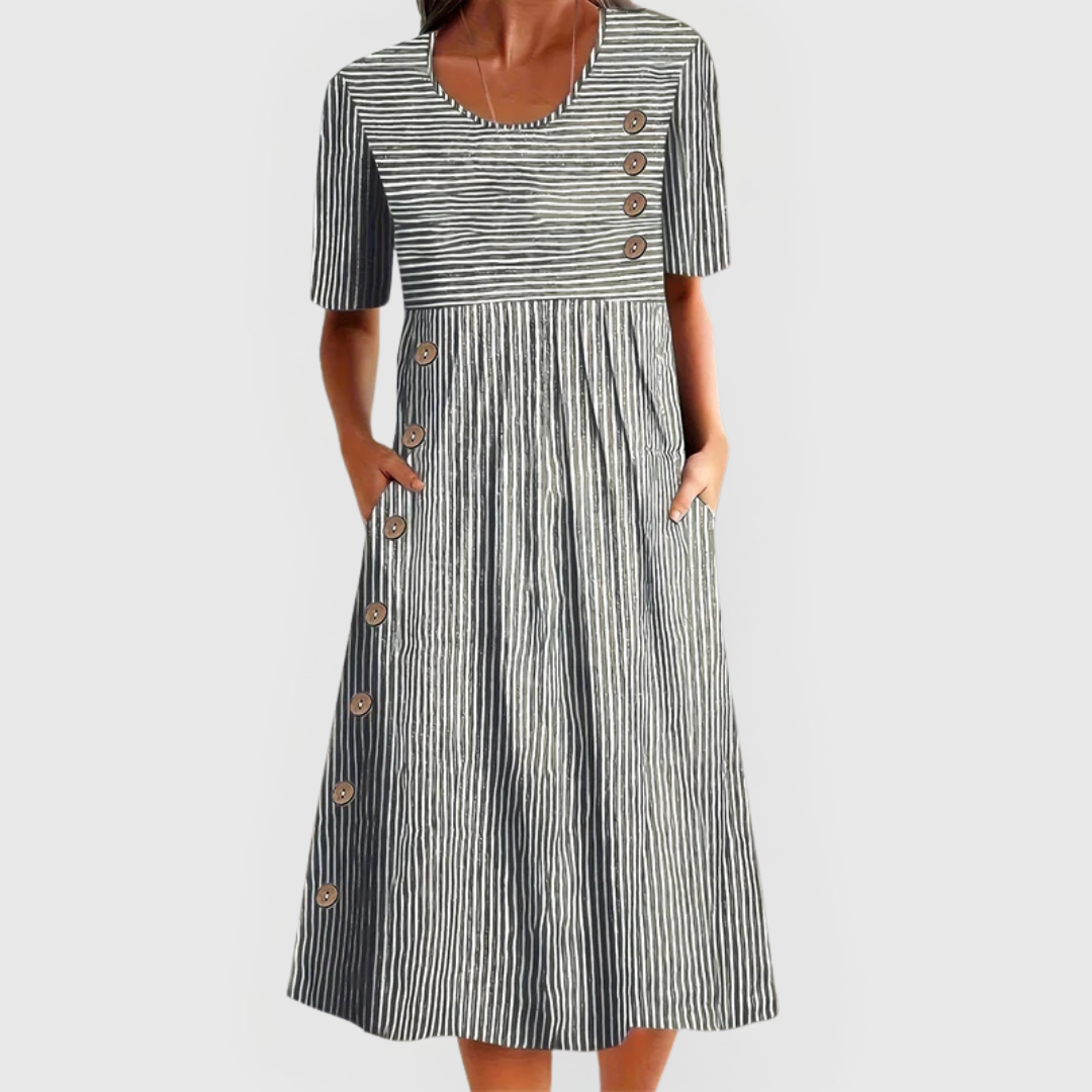 Wanda™ - Robe Midi Rayée