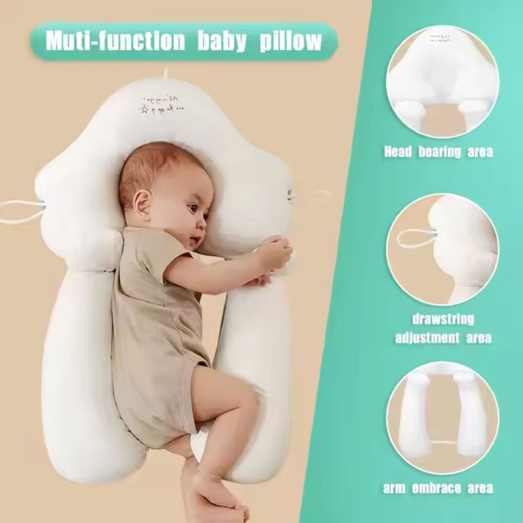 Coussin de Sommeil Ergonomique pour Bébé pour un Sommeil Sain et Protection de la Tête