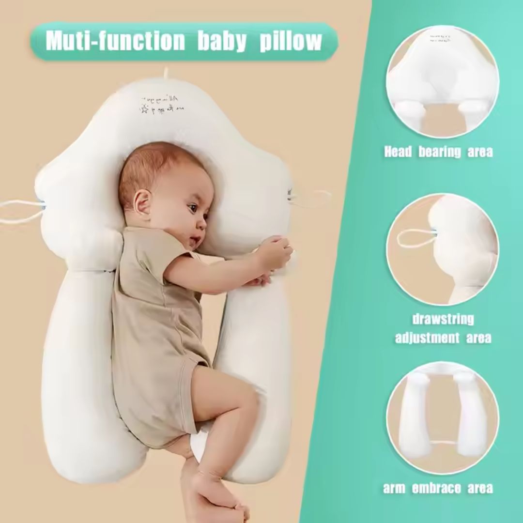 Coussin de Sommeil Ergonomique pour Bébé pour un Sommeil Sain et Protection de la Tête