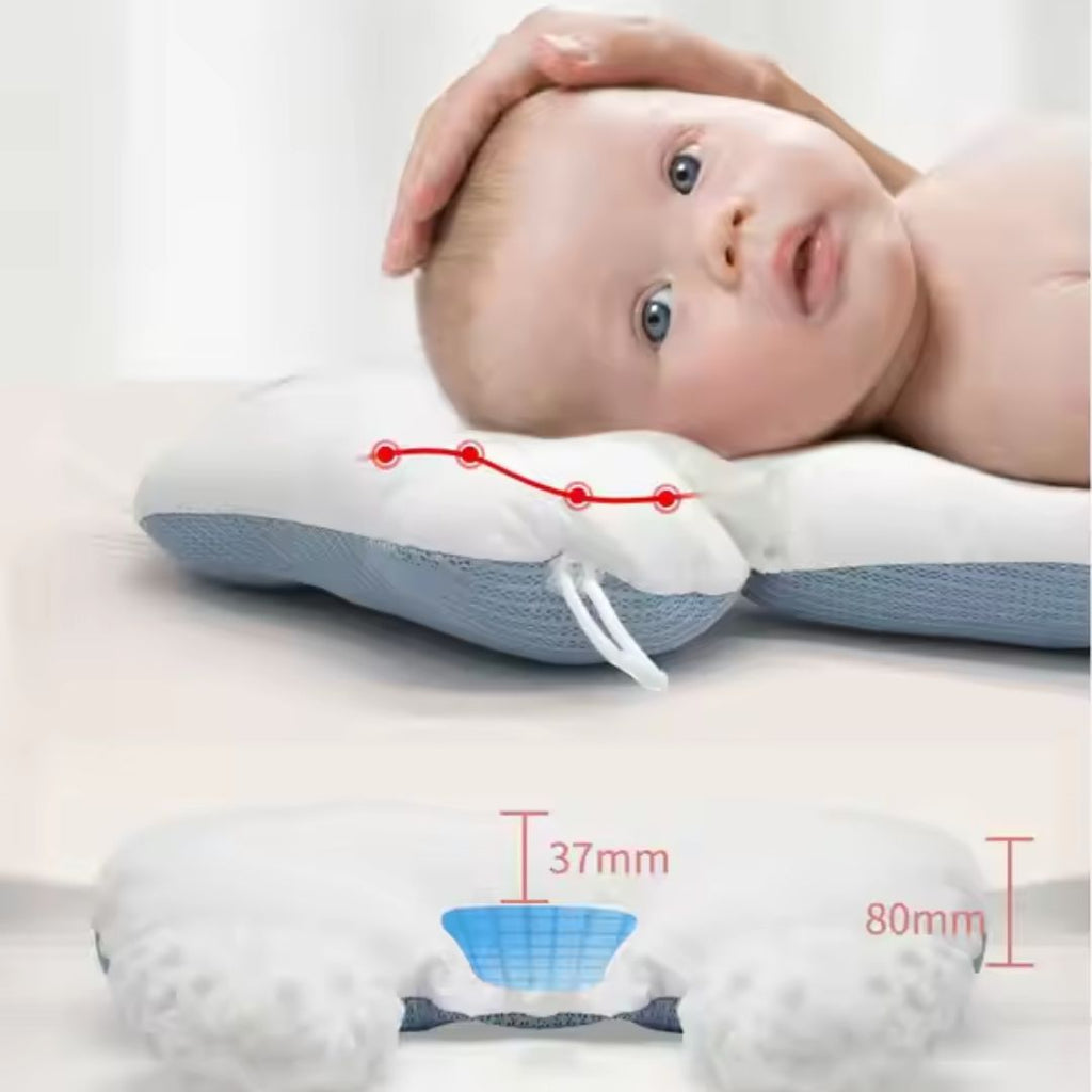 Coussin de Sommeil Ergonomique pour Bébé pour un Sommeil Sain et Protection de la Tête