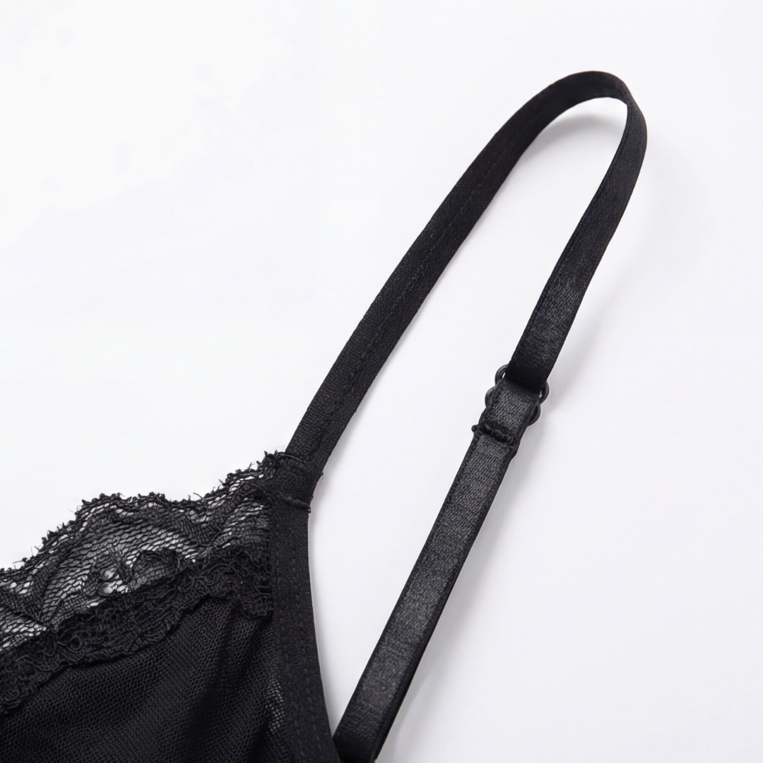 Veloure – Nuisette en dentelle et mesh longueur sol