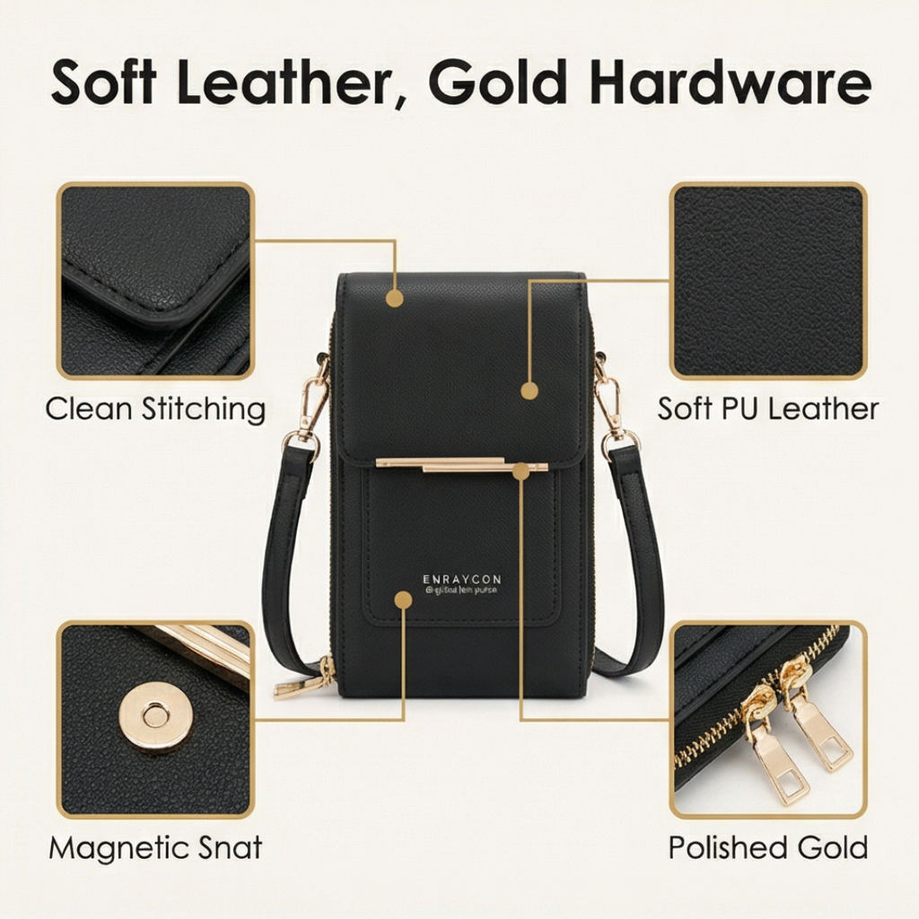 Carrara - Sac à main pour téléphone avec passage tactile