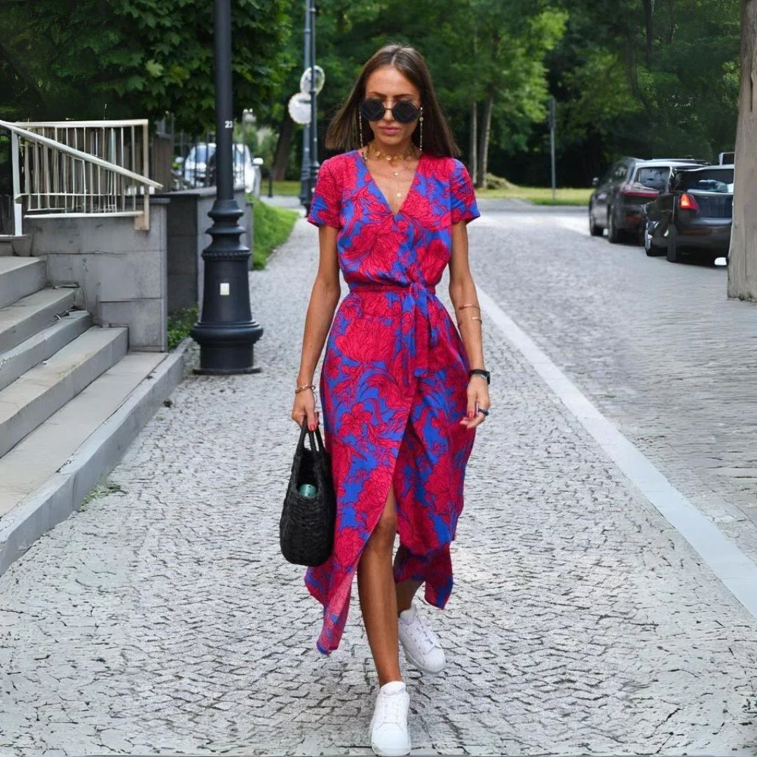 MOREAU LYON | ROBE ÉLÉGANTE À COL EN V POUR FEMME