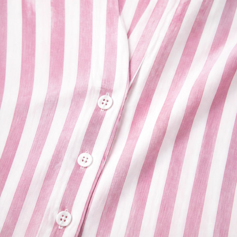Marena – Robe chemise sans manches à rayures et décolleté en V pour l'été