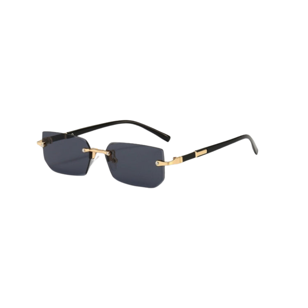 Echoarchiv | Lunettes de soleil modernes rectangulaires sans monture rétro