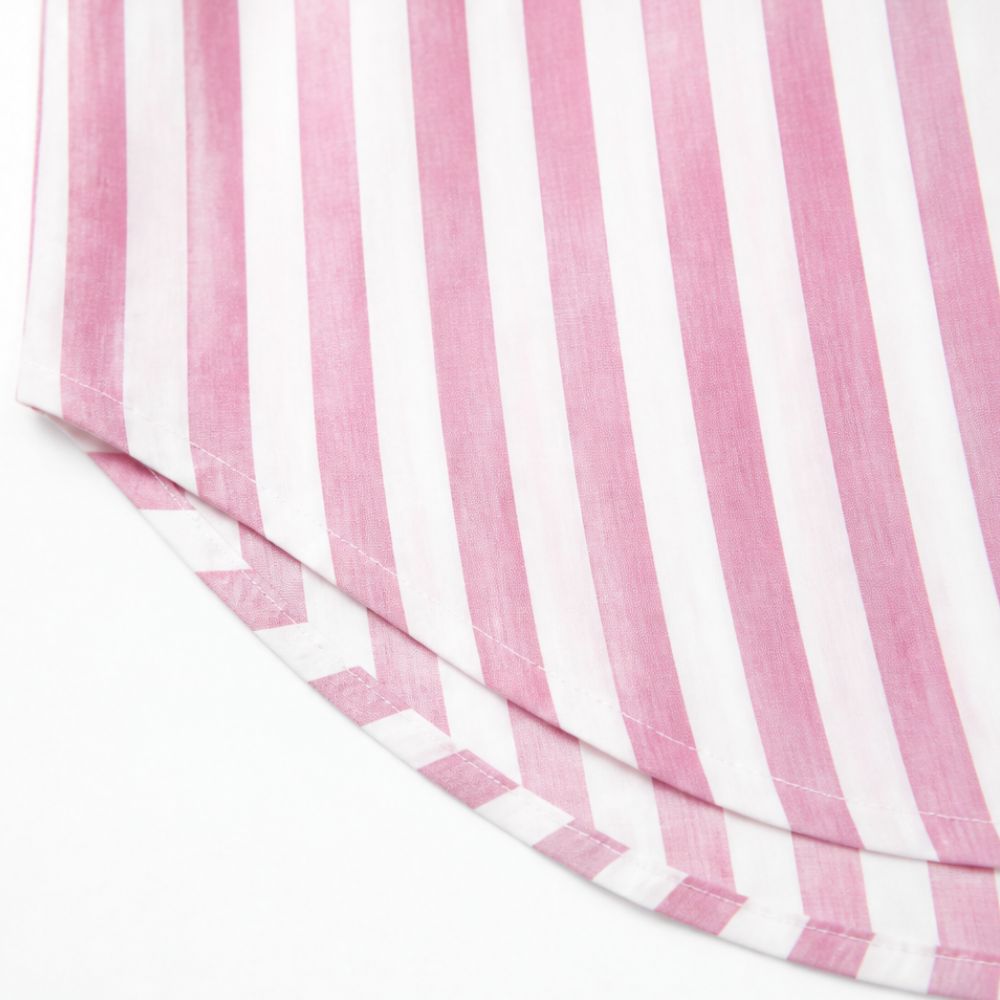 Marena – Robe chemise sans manches à rayures et décolleté en V pour l'été