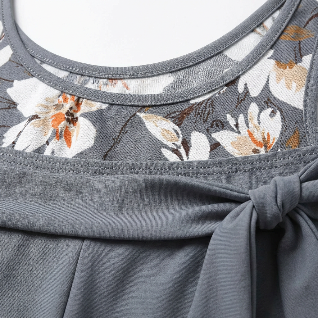 Maillot de bain Tankini Deux Pièces avec Imprimé Floral et Shorts pour Femme