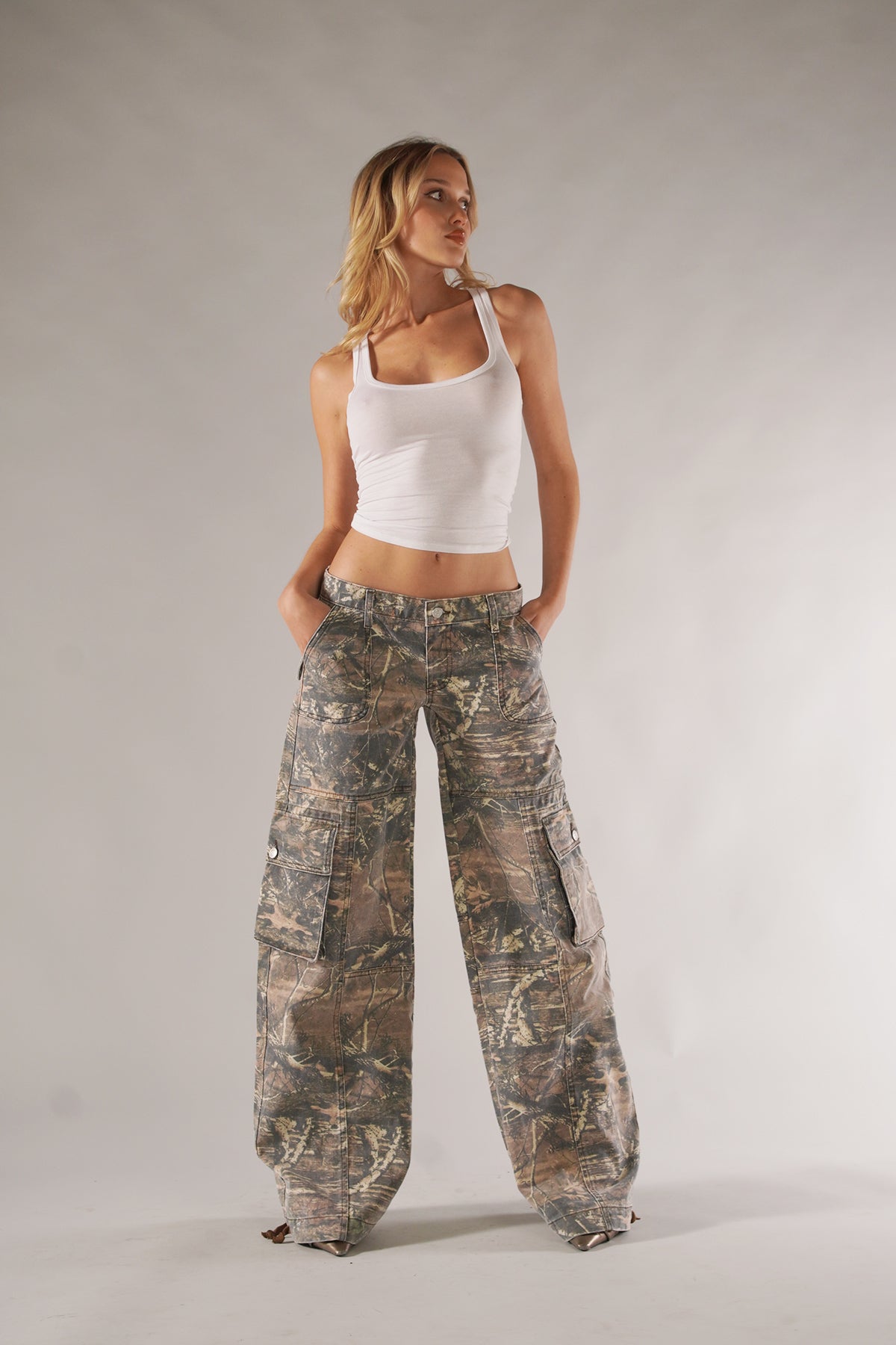 Pantalons Cargo Camouflage avec Poches Utilitaires