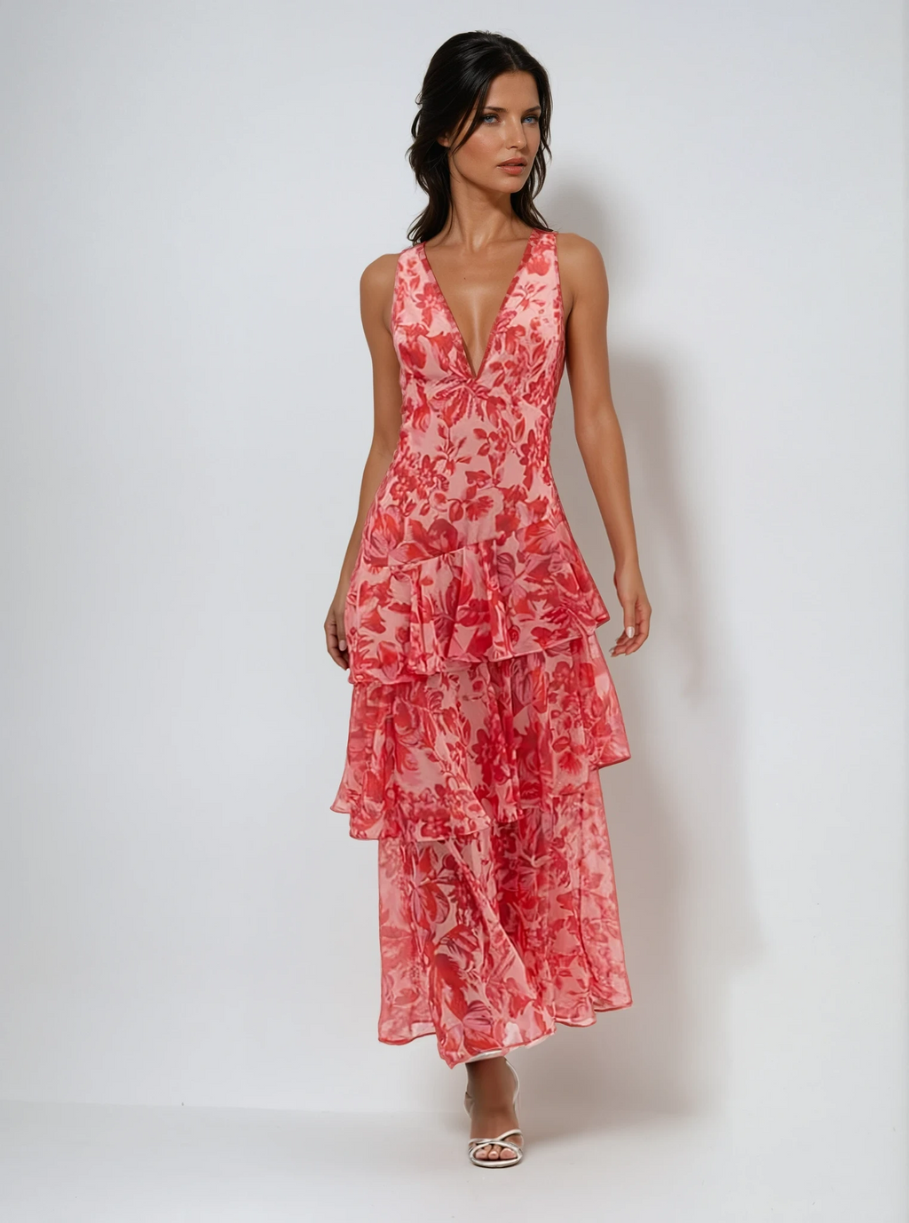 Robe Midi d'Été Veda à Volants