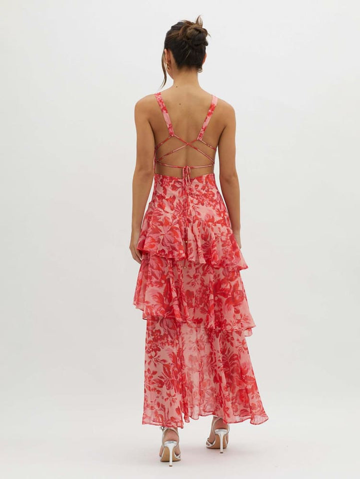 Robe Midi d'Été Veda à Volants