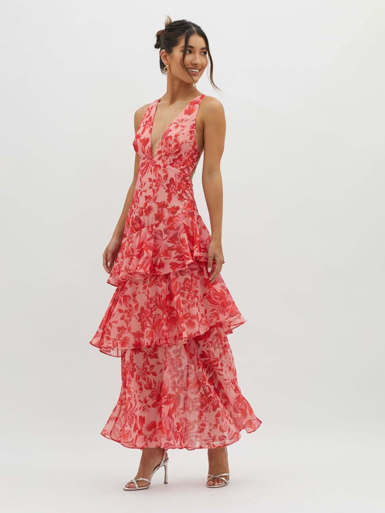 Robe Midi d'Été Veda à Volants