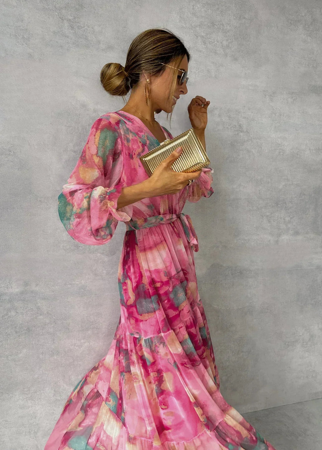 Robe d'été pour femme à manches longues, décontractée pour le quotidien et les vacances