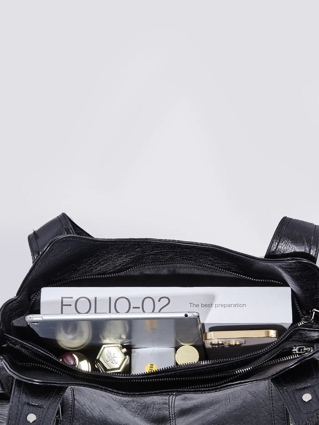 Sac à bandoulière en cuir à poches multiples