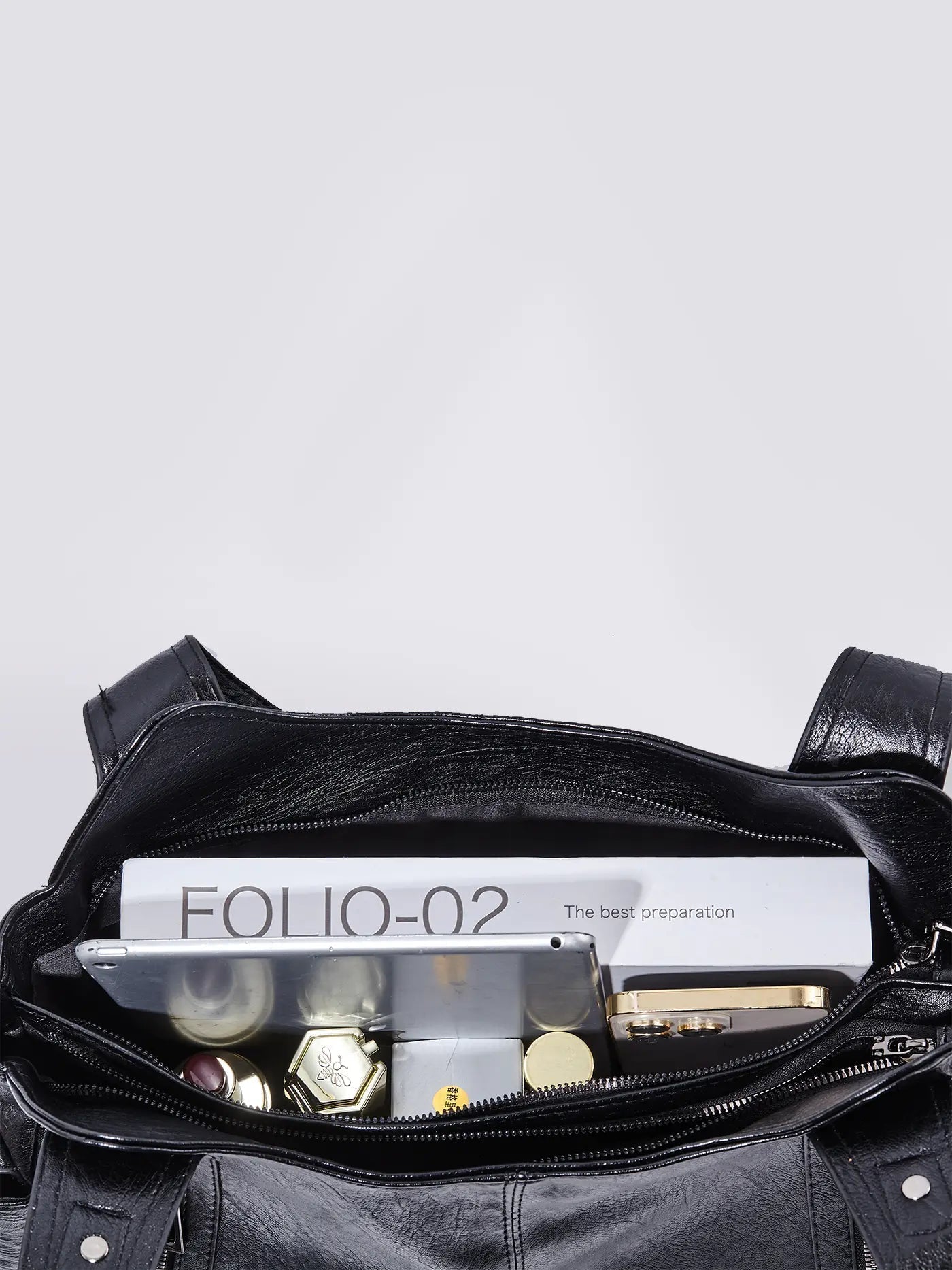 Sac à bandoulière en cuir à poches multiples