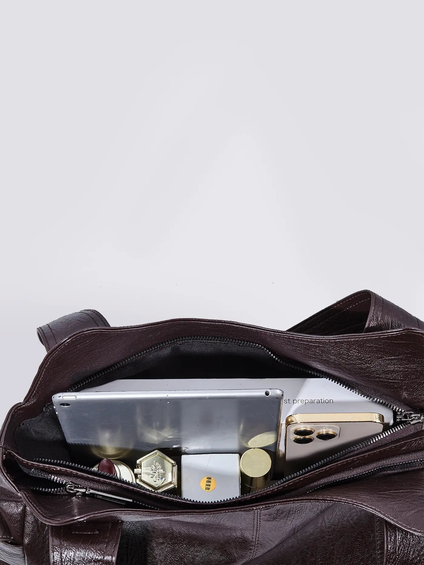 Sac à bandoulière en cuir à poches multiples