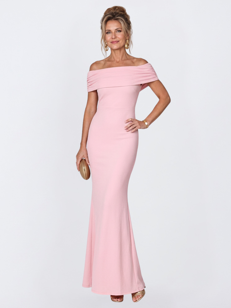 Virella | Robe Maxi Bodycon à Épaules Dénudées et Dos Torsadé pour Femmes
