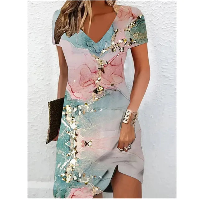 robe de cocktail beige scintillante