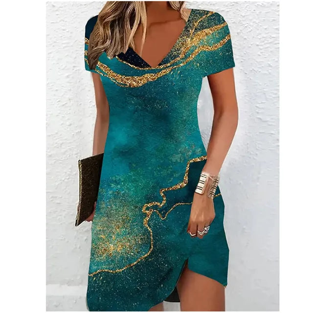robe de cocktail beige scintillante