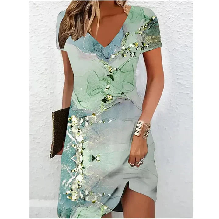 robe de cocktail beige scintillante
