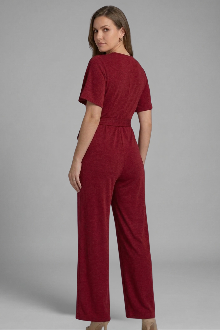 Combinaison Femme avec Devant Croisé et Taille À Nouer